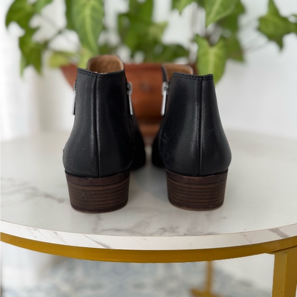 Lucky Brand 7.5 38 Black Leather Ankle Boots Booties - Picture 4 of 8